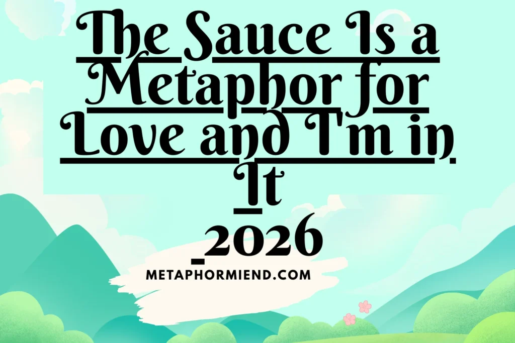 The Sauce Is a Metaphor for Love and I'm in It