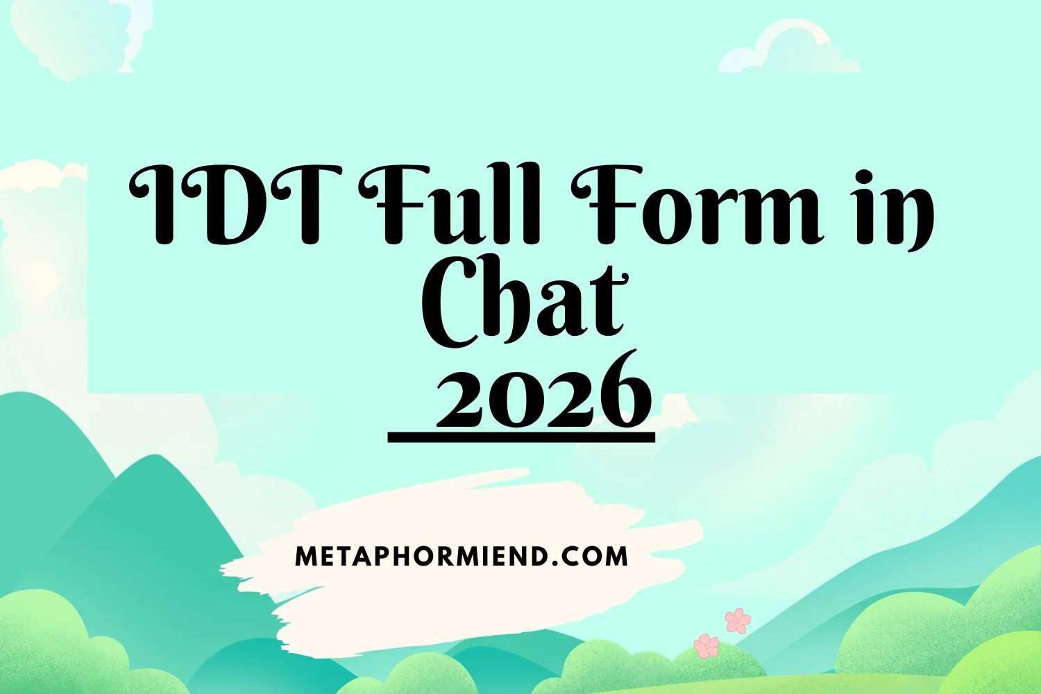 IDT Full Form in Chat