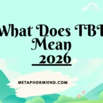 What Does TBD Mean