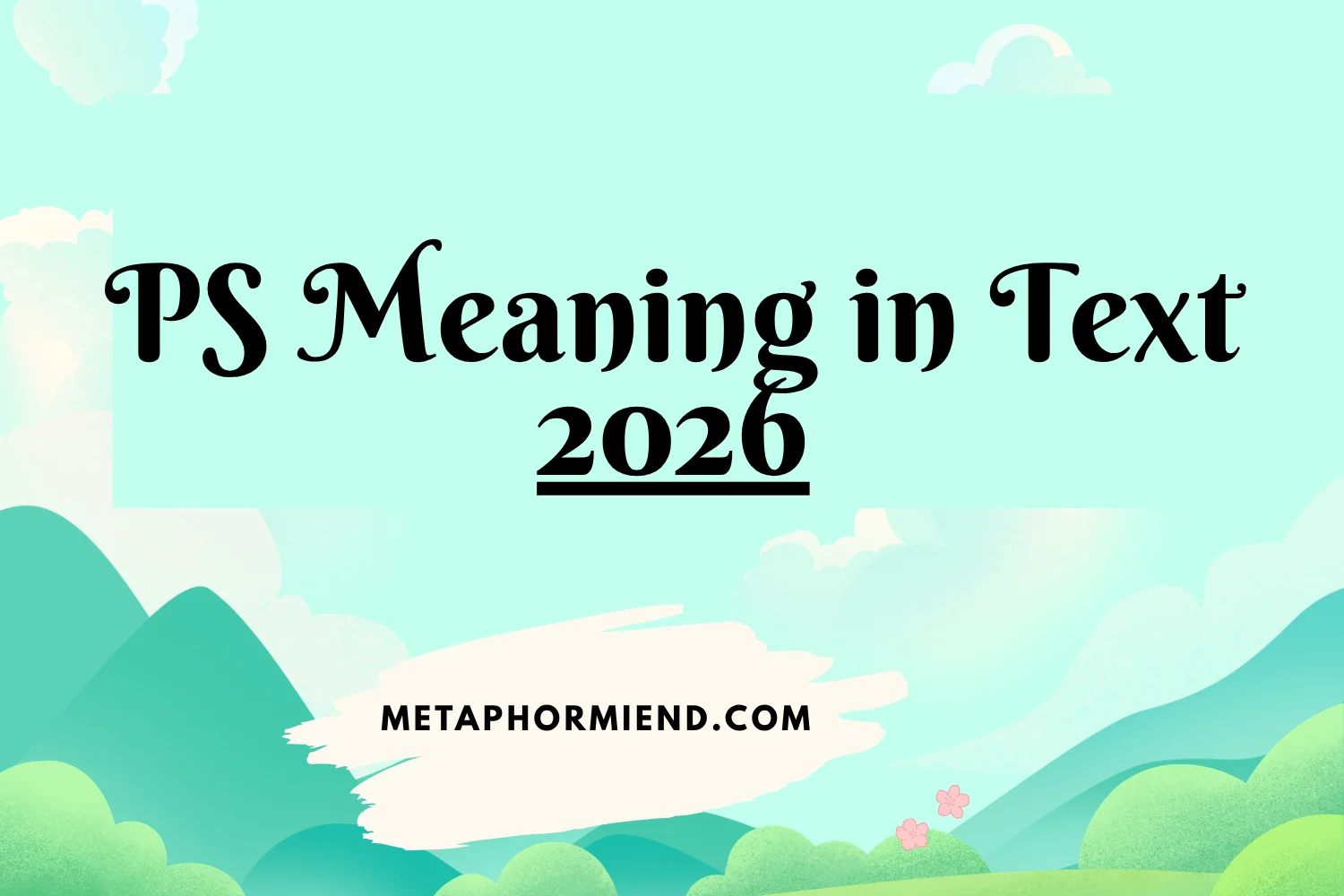 PS Meaning in Text