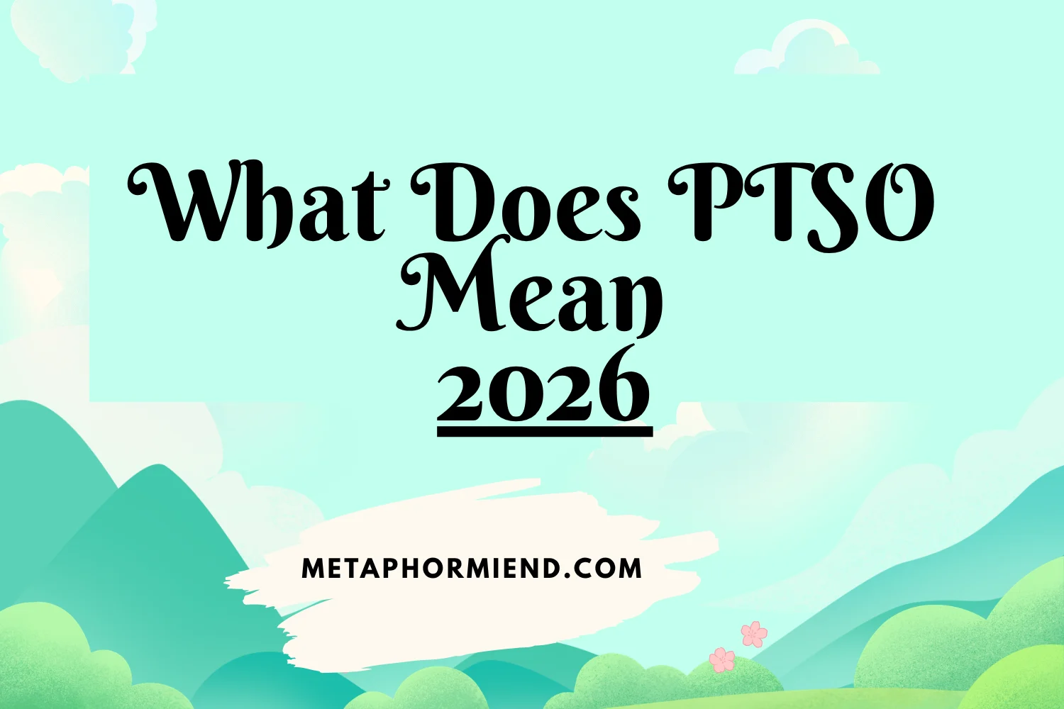 What Does PTSO Mean