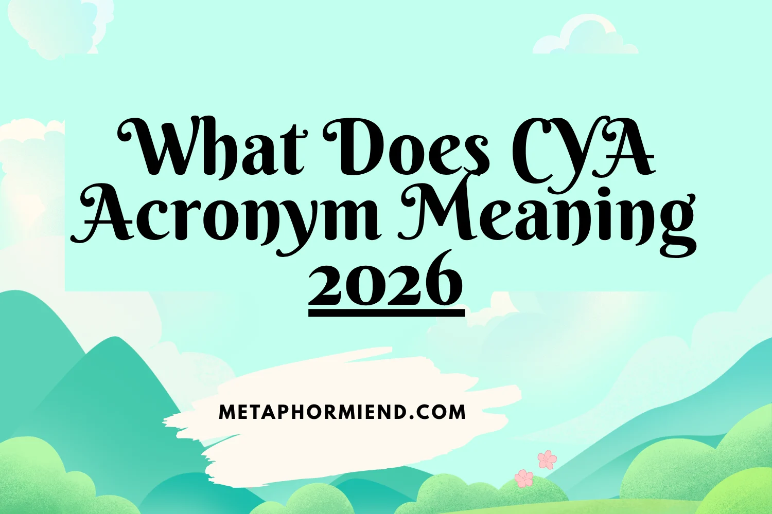 What Does CYA Acronym Meaning